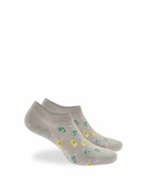 WALK Sneaker Ανδρικές κάλτσες από bamboo με σχέδιο soft drinks Γκρι ανοικτό W325-11_13