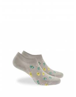 WALK Sneaker Ανδρικές κάλτσες από bamboo με σχέδιο soft drinks Γκρι ανοικτό W325-11_13