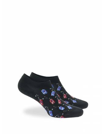 WALK Sneaker Ανδρικές κάλτσες από bamboo με σχέδιο soft drinks Μαύρο W325-11_02