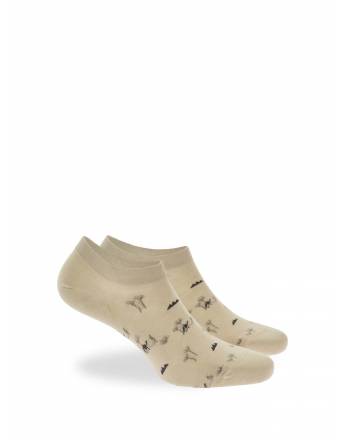 WALK Sneaker Ανδρικές κάλτσες από bamboo με σχέδιο Σαχάρα Μπεζ W325-10_19