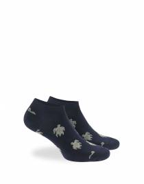 WALK Ανδρικες Κοφτές κάλτσες από bamboo με σχέδιο χελώνες Μπλε σκούρο W324-19_75