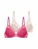 DORINA NORISSA ΣΟΥΤΙΕΝ -2ΤΕΜ. PLUNGE 3/4 CUP C-D ME ΕΛΑΦΡΑ ΕΝΙΣΧΥΣΗ ΚΑΙ ΜΠΑΝΕΛΑ FXPG0004LA086-2X0429 PINK/BEIGE