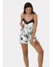 Moongirl Babydoll Satin Moongirl Black & White Passion MG559