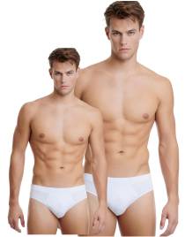 WALK Ανδρικό Βαμβακερό σλιπ με εσωτερικό λάστιχο (2 τμχ.) W1759